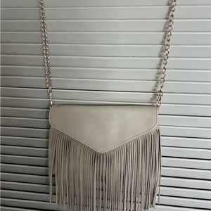 MODE LUXE NWOT Faux Leather Crossbody/Clutch in Taupe Color Excellent Condition
